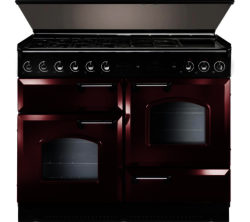 RANGEMASTER  Classic 110 Dual Fuel Range Cooker - Cranberry & Chrome